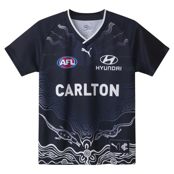 Junior's AFL Carlton Blues Football Club 2025 Replica Warm Up Top