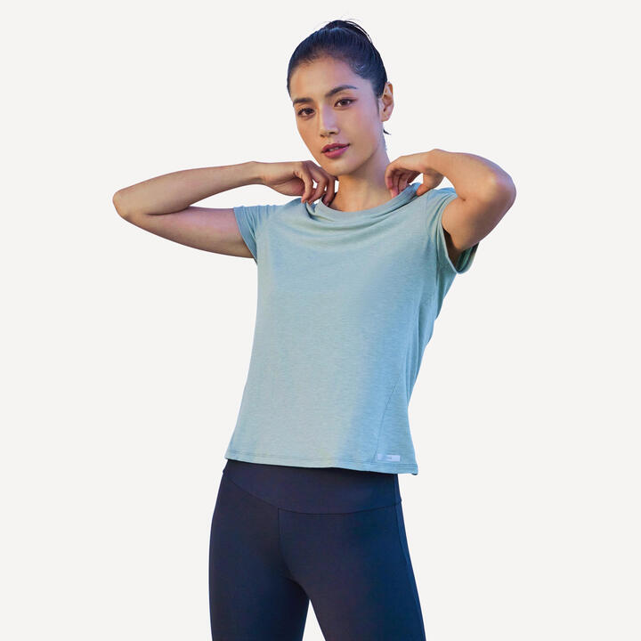 Kalenji Women's Running Breathable T-shirt Soft - Grey | Buy Online With Afterpay & Zip