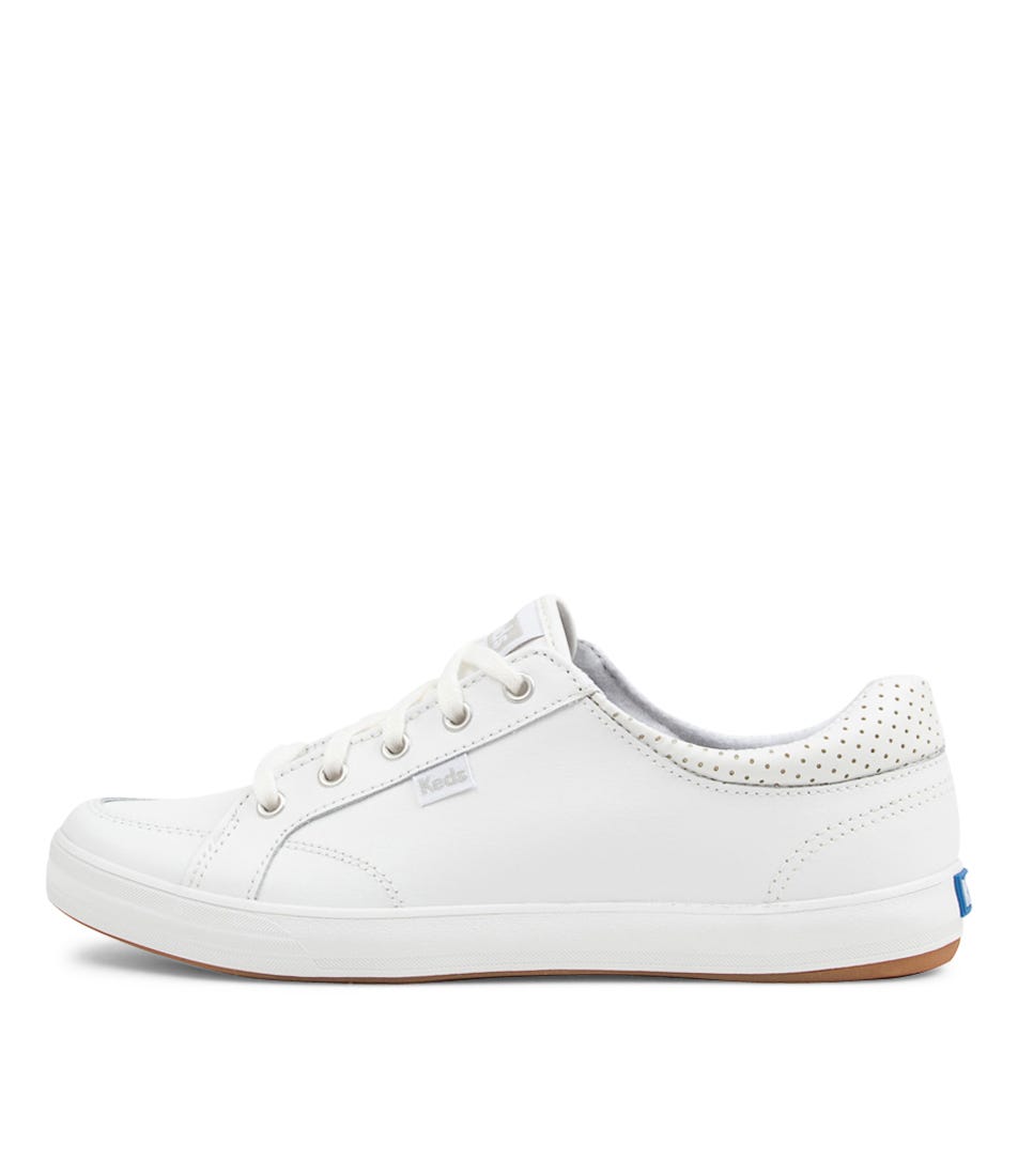 Keds Center Ii Leather Ke White Leather White Sneakers Womens Shoes Casual Casual Sneakers