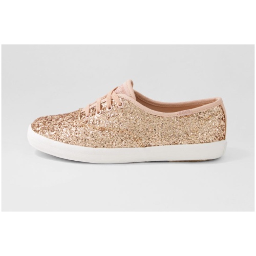 Keds Champion Glitter Ke Rose Gold Glitter Rose Gold Sneakers Womens Shoes Casual Casual Sneakers