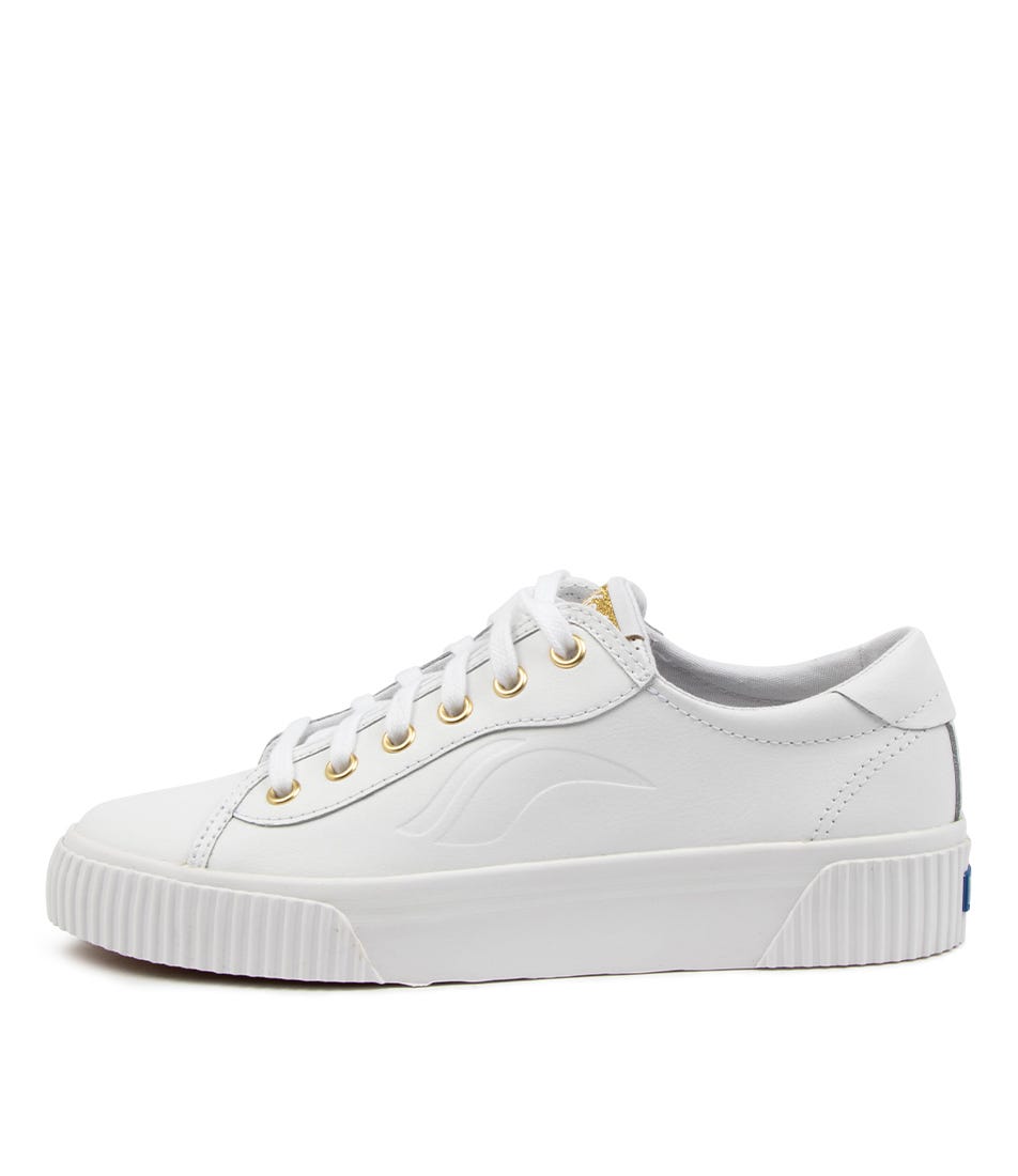 Keds Crew Kick Alto Ke White Leather White Sneakers Womens Shoes Casual Casual Sneakers