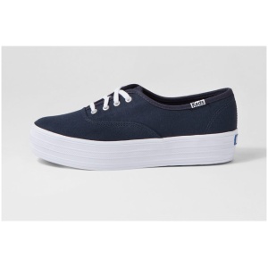 Keds The Platform Canvas Ke Navy Canvas Navy Sneakers Womens Shoes Casual Casual Sneakers