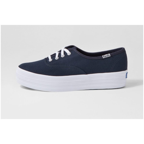 Keds The Platform Canvas Ke Navy Canvas Navy Sneakers Womens Shoes Casual Casual Sneakers