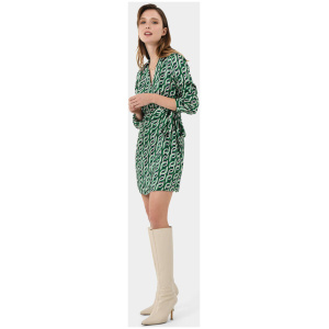 Keira Printed Mini Wrap Dress