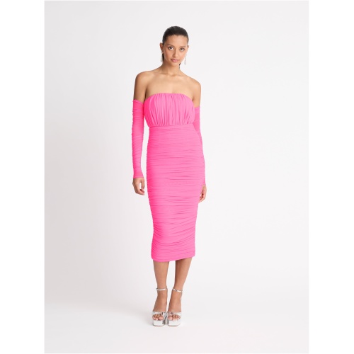 Kendall Mesh Skirt Hot Pink SHEIKE