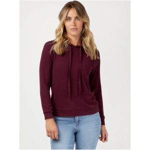 Khloe Soft Touch Hoodie Plum Rib