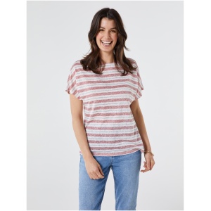 Kiera Textural Stripe Tee Multi Stripe