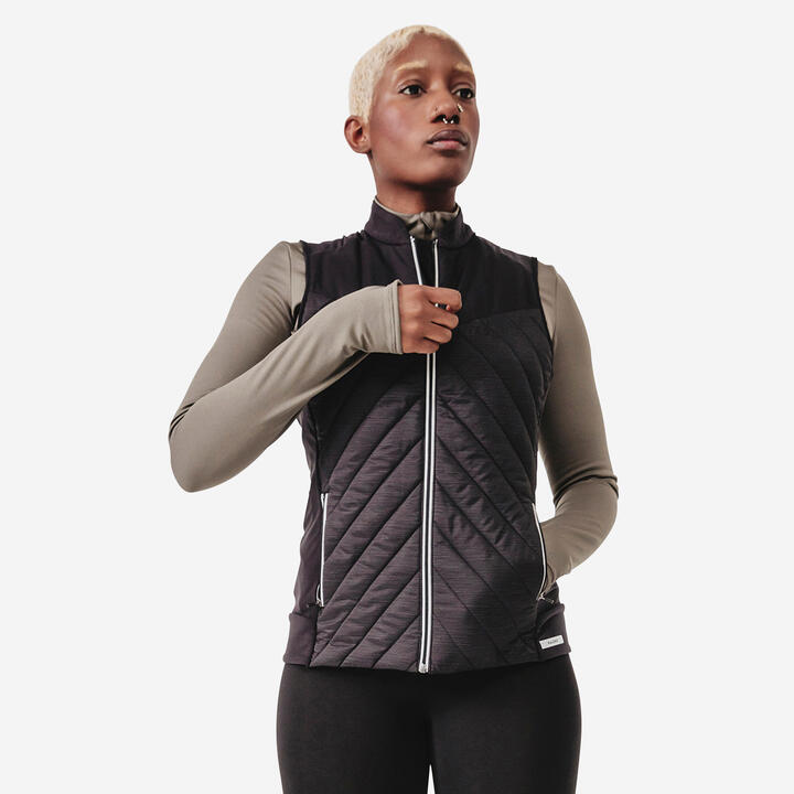 Kiprun Run Warm Women's Running Sleeveless Jacket - Black | Buy Online With Afterpay & Zip