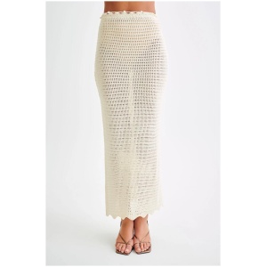 Kira Knit Maxi Skirt - Buttercream