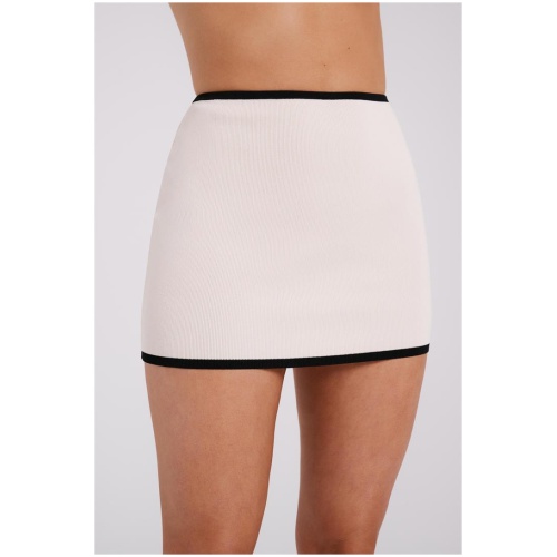 Klara Knit Mini Skirt - Black/Cream