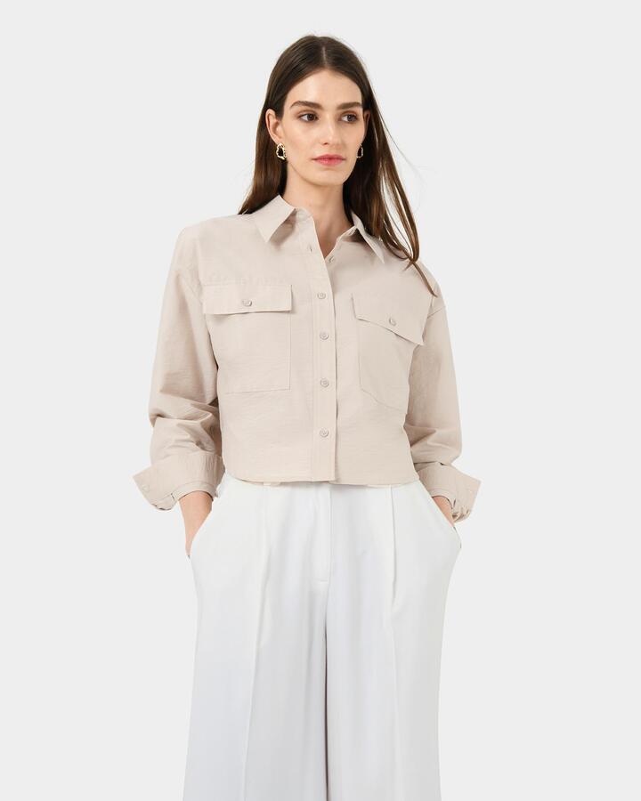 Kyla Crop Pocket Shirt