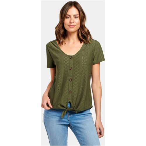 Lacey Lace Tee Sage