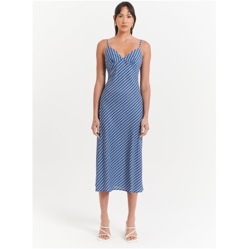 Lana Midi Slip Dress in City Lights