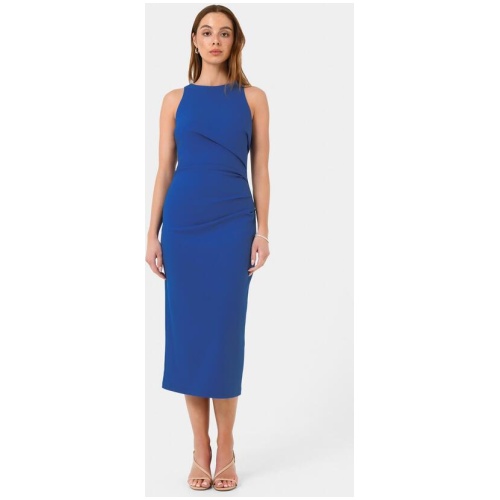 Leah Side Ruched Midi Dress