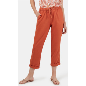 Linen Blend Pant Burnt Orange