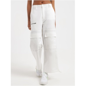 Long Stride Cargo Pants in White