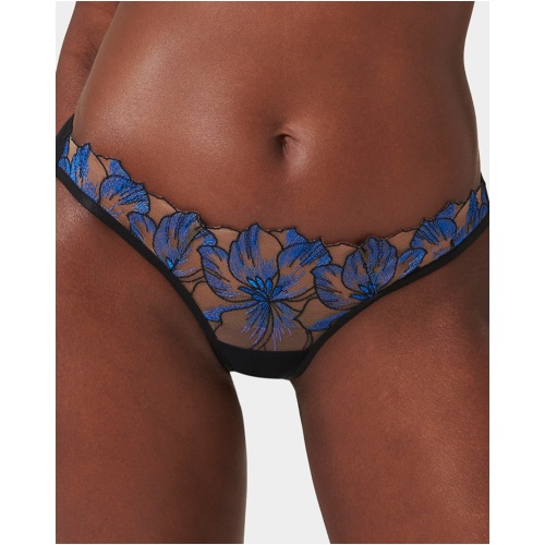 Lyandra Brief Egyptian Blue/Black/Sheer - Blue / 10