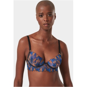 Lyandra Wired Bra Egyptian Blue/Black/Sheer - Blue / 8A