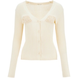 MAGDA BUTRYM crochet insert cardigan with eight