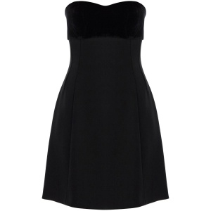 MAX MARA STUDIO short 'trani' dress with velvet insert