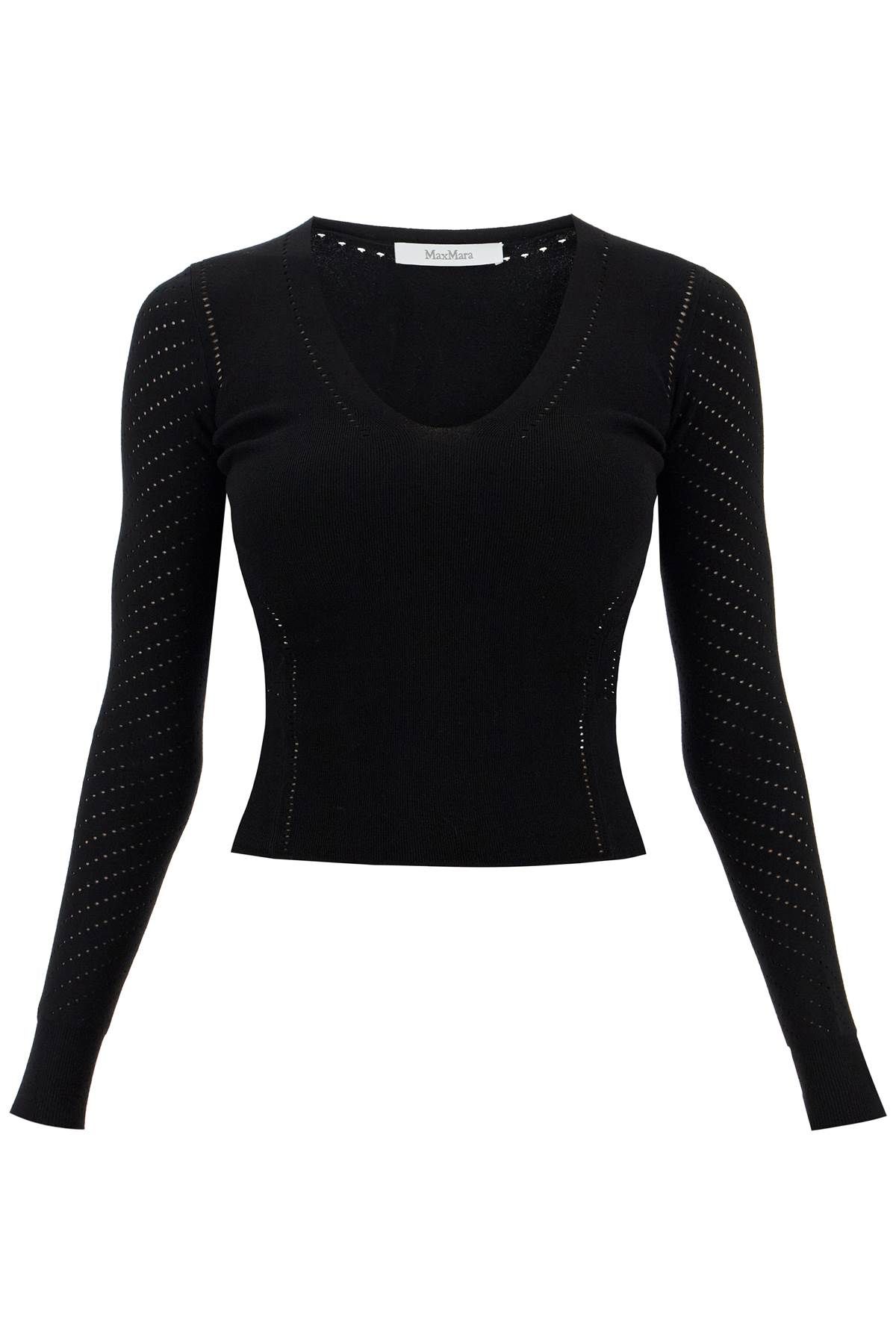 MAX MARA knitted sweater with perforated details '