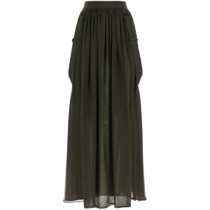 MAX MARA maxi silk chiffon jedy skirt in