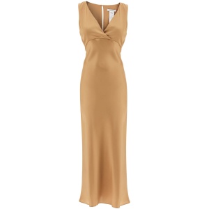 MAX MARA sleeveless long satin dress