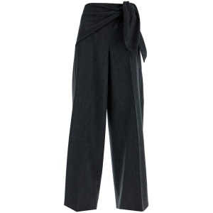 MAX MARA stretch wool pants with bow detail