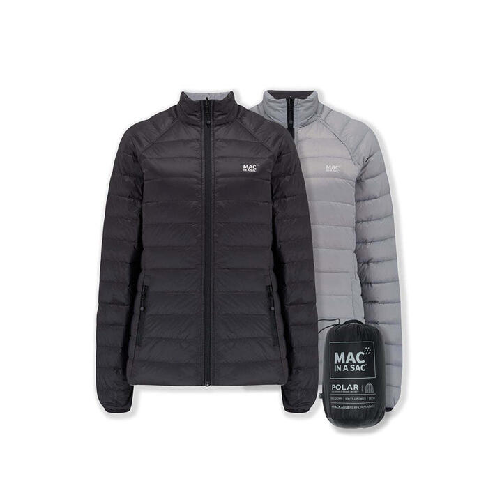 Mac In A Sac Adults Ladies Polar Reversible Down Jacket - Black/grey - Au10 | Buy Online With Afterpay & Zip