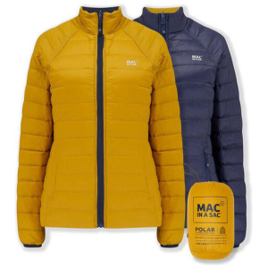 Mac In A Sac Adults Ladies Polar Reversible Down Jacket - Navy/mustard - Au14 | Buy Online With Afterpay & Zip