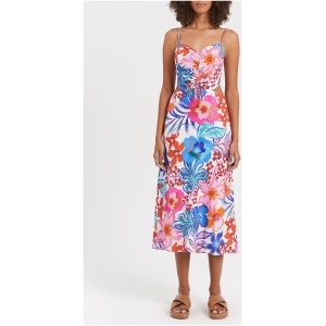 Malia Midi Dress in Tropicana