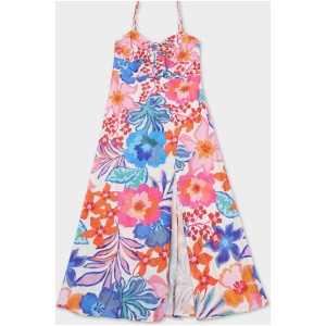 Malia Tie Midi Dress - Tropicana