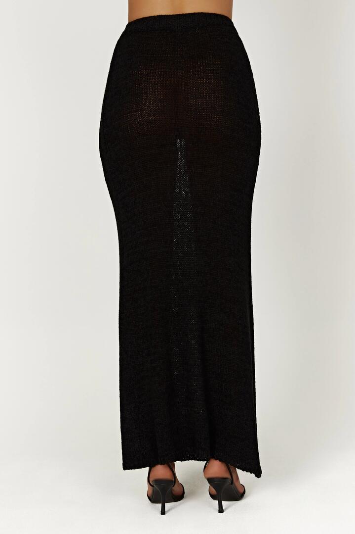 Mary Knit Maxi Skirt - Black