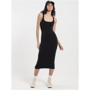 Megan Square Neck Dress in Black