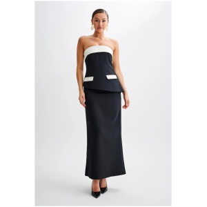 Micah Suiting Maxi Skirt - Black