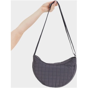 Mini Quilted Shoulder Bag in Charcoal