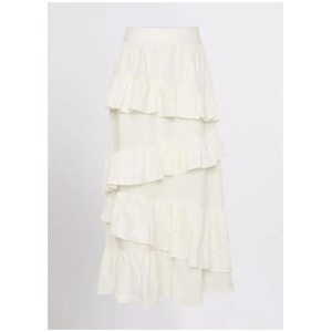 Mitski Tiered Linen Maxi Skirt