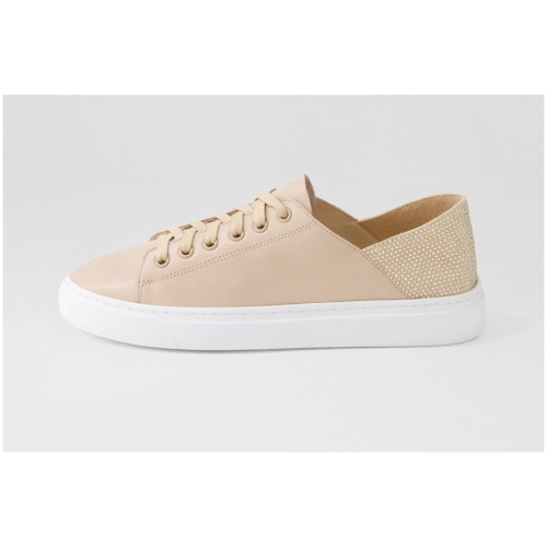 Mollini Oskin Mo Nude Rose Gold Leather Jewels Nude Rose Gold Sneakers Womens Shoes Casual Casual Sneakers