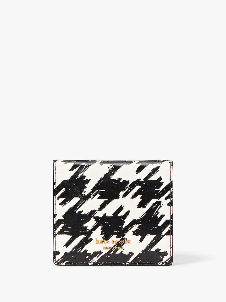 Morgan Painterly Houndstooth Small Bifold Wallet