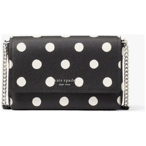 Morgan Sunshine Dot Faux Leather Flap Chain Wallet