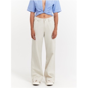 Naomi Low Rise Pants in Ecru