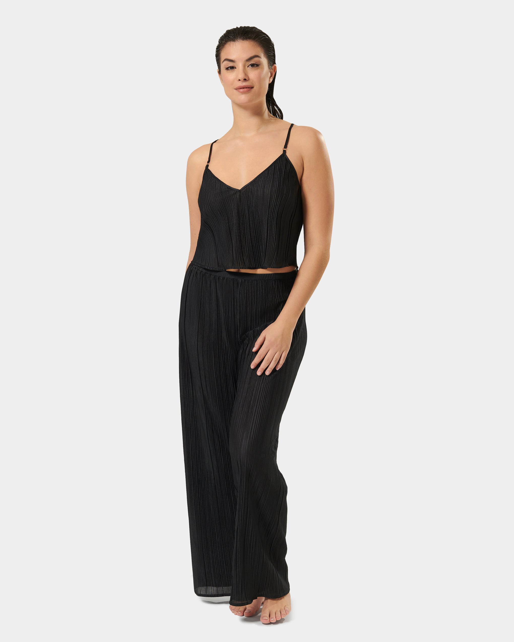 Neeson Cami and Trouser Set Black - Black / 10