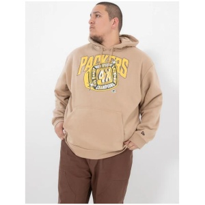 New Era Nfl Green Bay Packers Champs Oversize Hoodie Big & Tall in Brown