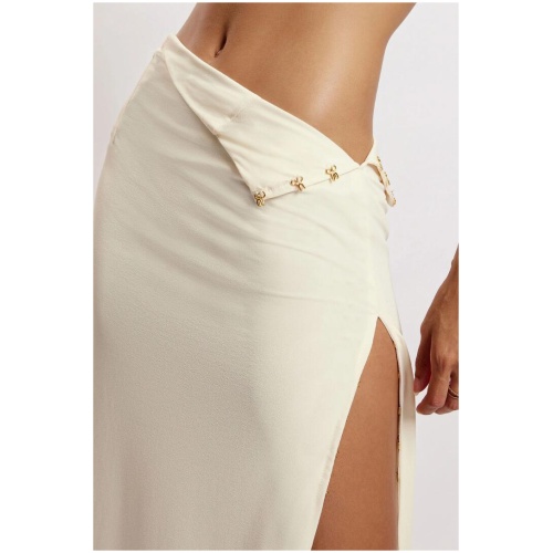 Nicole Hook And Eye Maxi Skirt - Bone