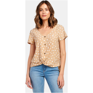 Nina Knot Front Formal Tee Irregular Spot