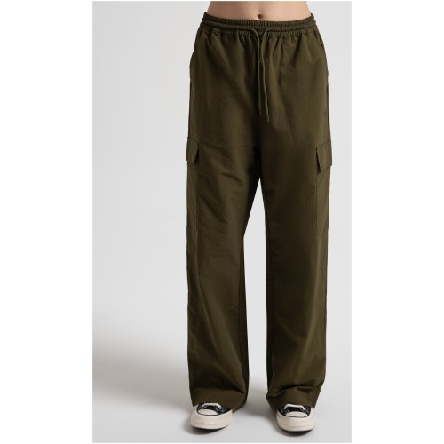 Nylon Cargo Pants in Flight Green