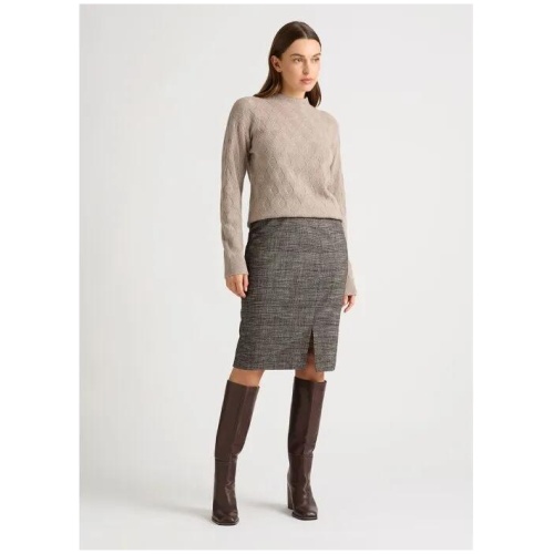 Olea Check Pencil Skirt