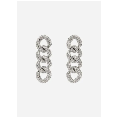 Pave Link Earrings