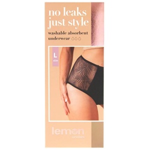 Pelvi Lemon Light Bladder Leaks Leakproof Underwear High-Waisted Black L