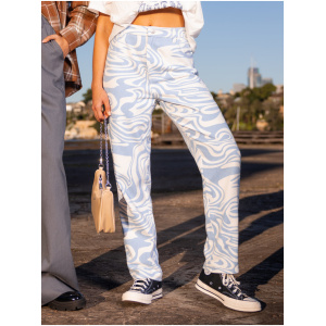 Piper Straight Leg Jeans in Blue Swirl